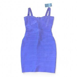 Meilun Women's Purple Bandage Stretch Evening Formal Cocktail Dress SZ L NWT